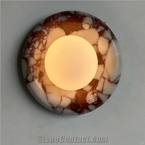 Red Marble Wall Lamp Home Decor Products