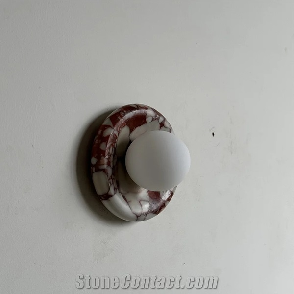 Red Marble Wall Lamp Home Decor Products