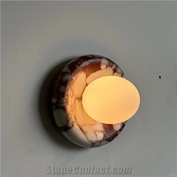 Red Marble Wall Lamp Home Decor Products