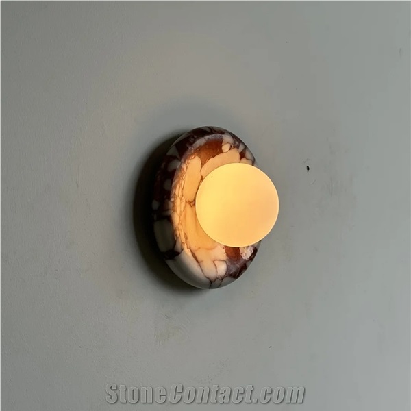 Red Marble Wall Lamp Home Decor Products