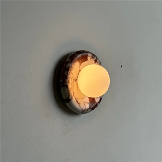 Red Marble Wall Lamp Home Decor Products