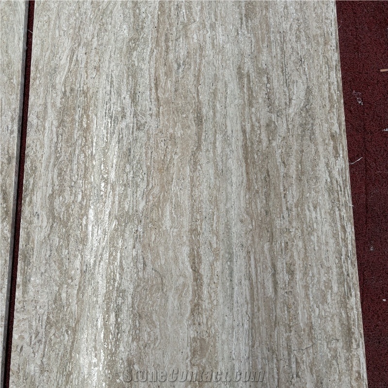 Super White Travertine Slab  Floor Tile