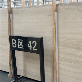 Super White Travertine Slab  Floor Tile