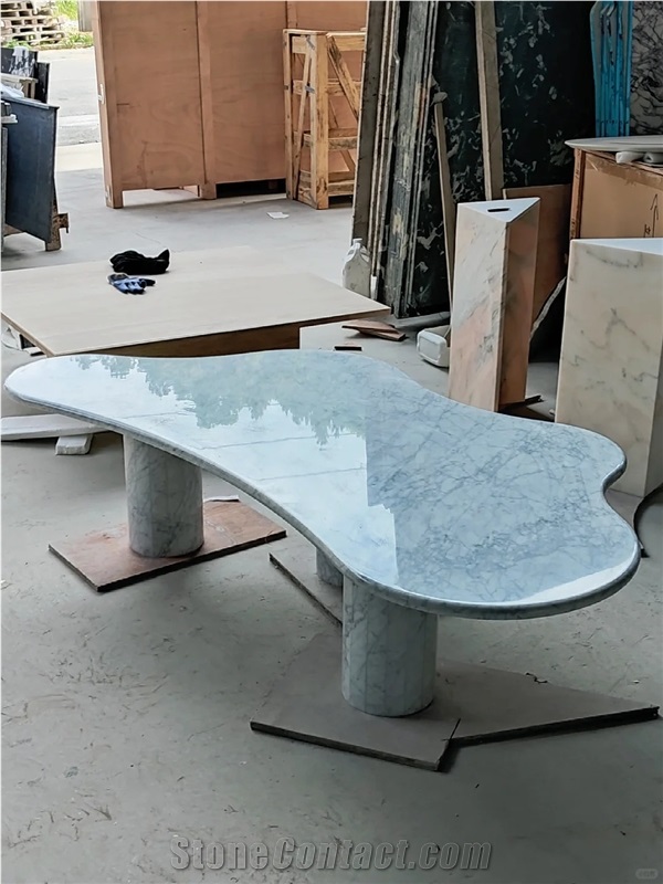 White Carrara Marble Furniture Stone Tables On Sale