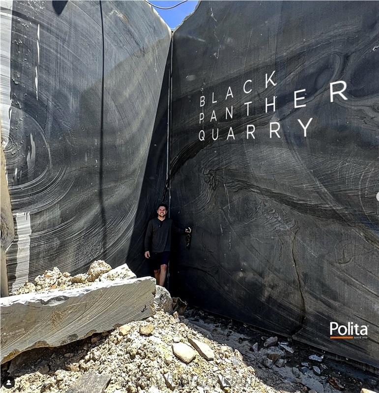 Nero Pantera Quartzite, Black Panther Quartzite Quarry