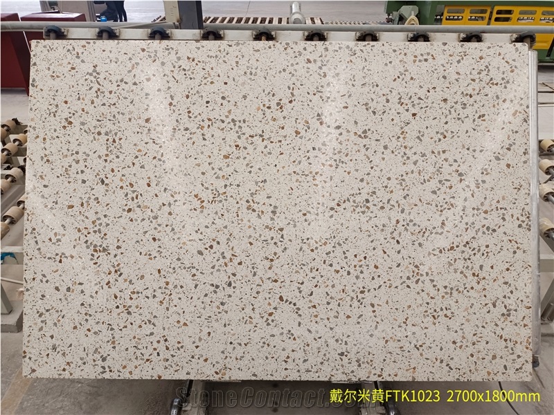Dell Beige Wall Floor Terrazzo  Slabs