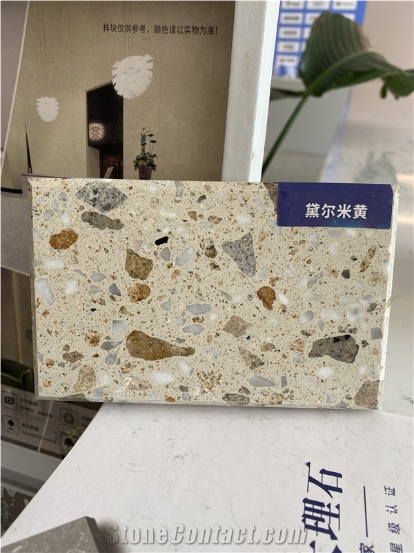 Dell Beige Wall Floor Terrazzo  Slabs