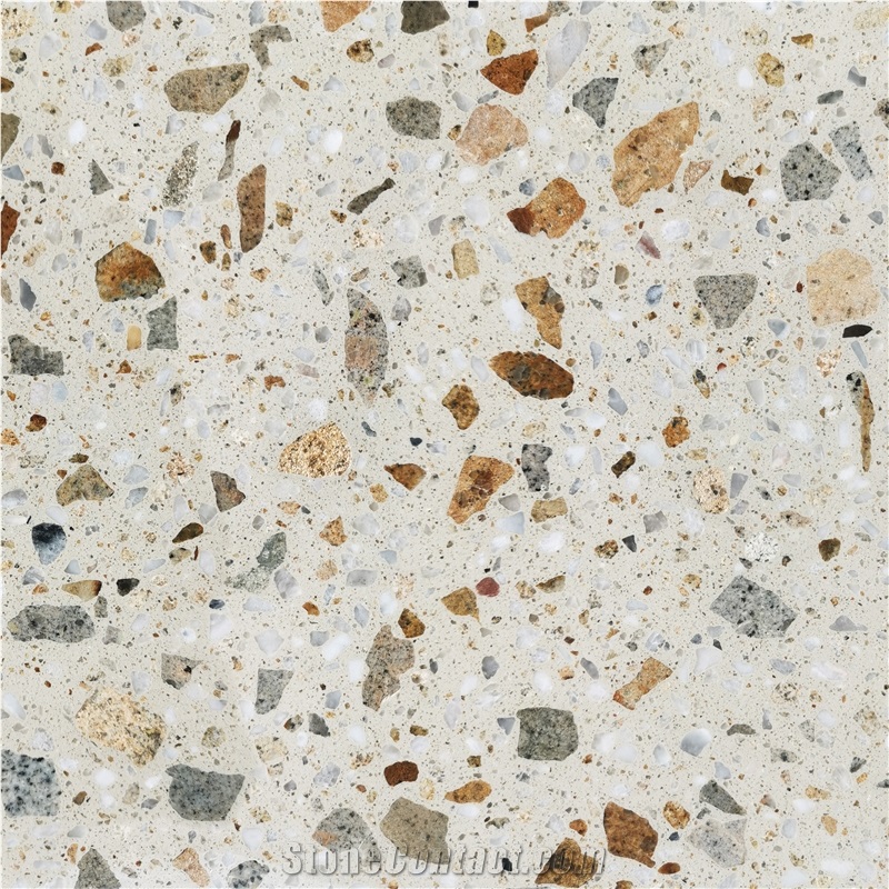 Dell Beige Wall Floor Terrazzo  Slabs