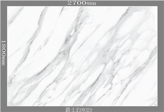 Glazed Marble-Look Wall Tiles, Artificial Carrara Quartz Slabs