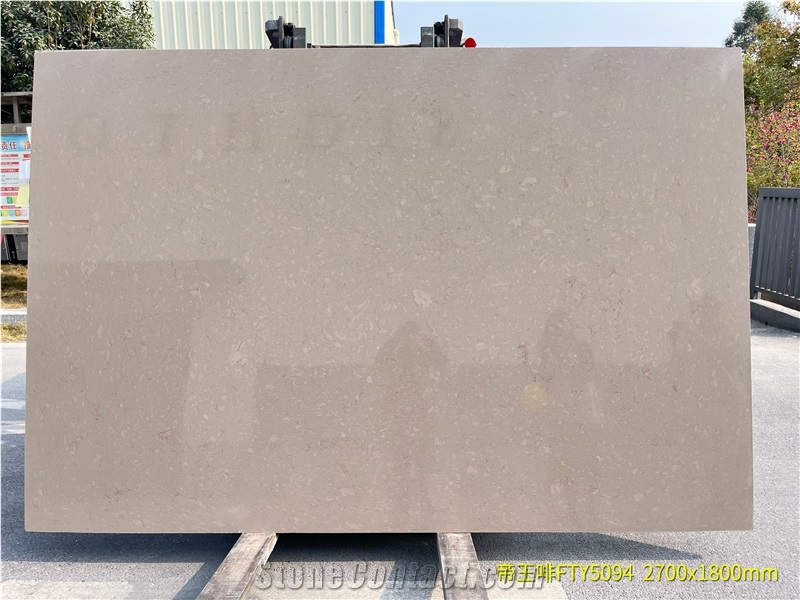 Imperial Taupe Engineered Marble Slab Wall Floor