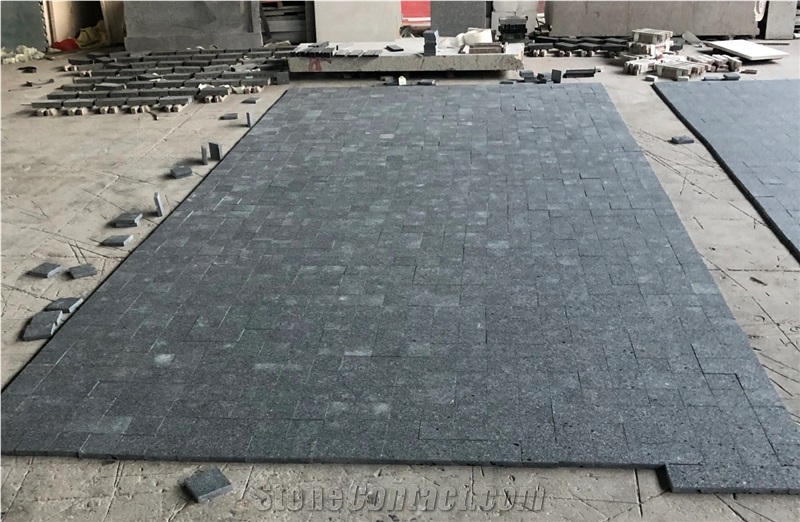 Black Porphyry Pavers Pattern Paving Stone