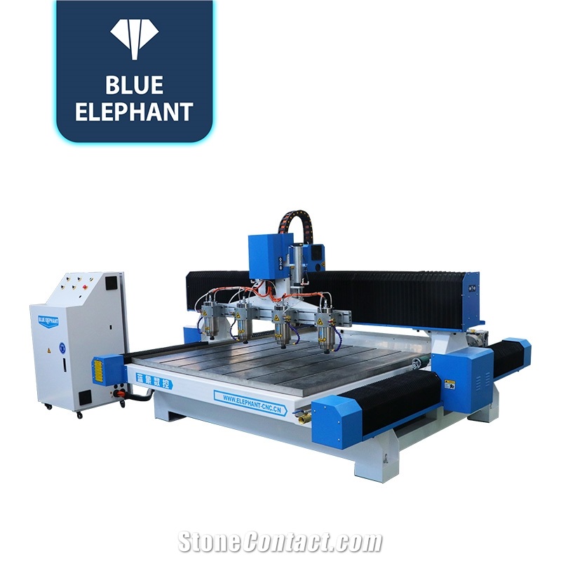 Multi Head Stone CNC Machine 3D Stone Carving Machine With 4 Spindles