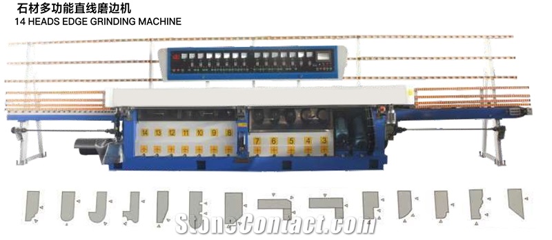 14 HEADS EDGE GRINDING MACHINE