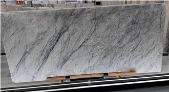 Alaska White Polished Marble Slabs
