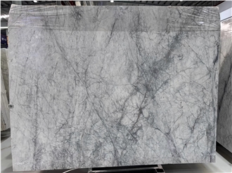 Alaska White Polished Marble Slabs