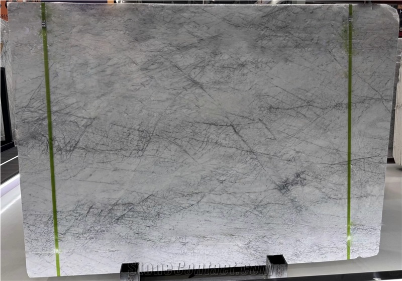 Alaska White Polished Marble Slabs