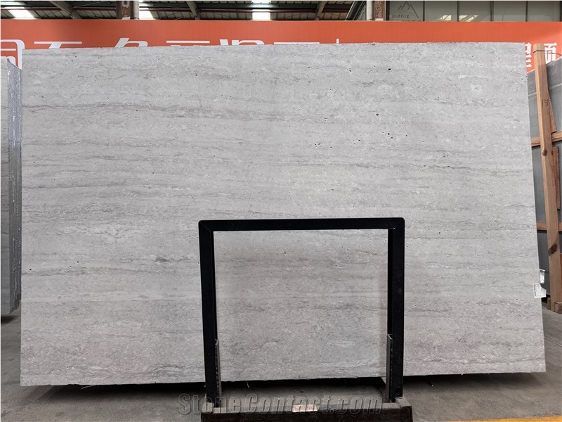 China Cream Greyish Travertine Slabs