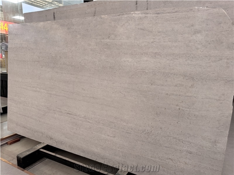 China Cream Greyish Travertine Slabs