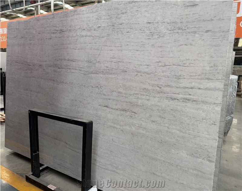 China Cream Greyish Travertine Slabs