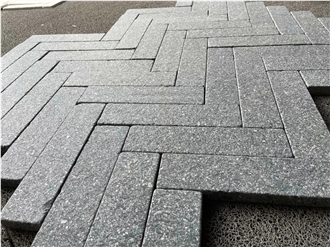 Green Grey Porphyry Paving Stone Pattern