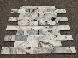 Ice Jade Green Marble Bricks Mosaic Tiles