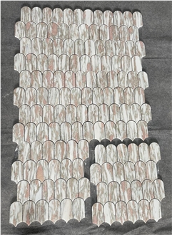 Norwegian Rose Marble Mosaic Tiles