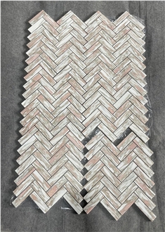 Norwegian Rose Marble Mosaic Tiles