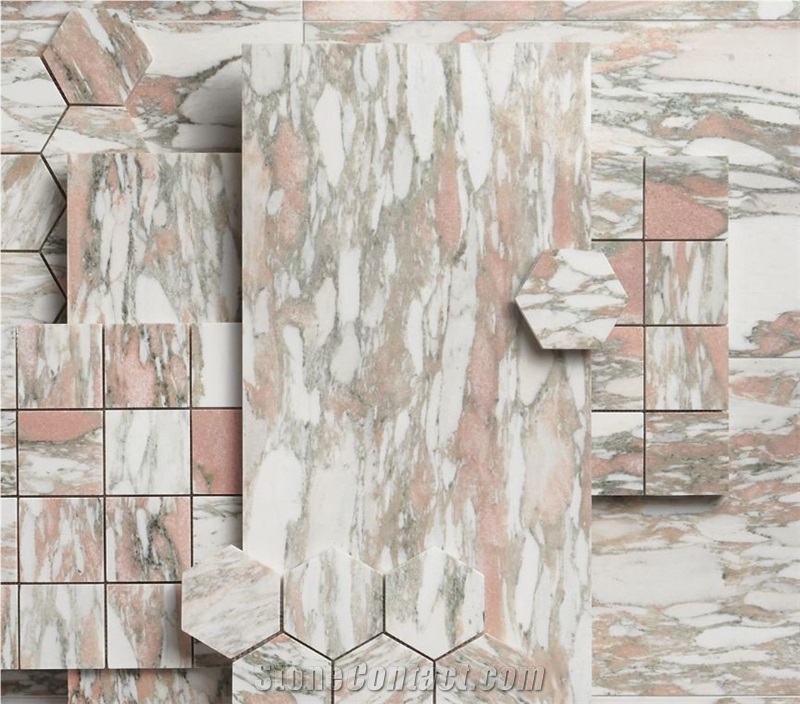 Norwegian Rose Marble Mosaic Tiles