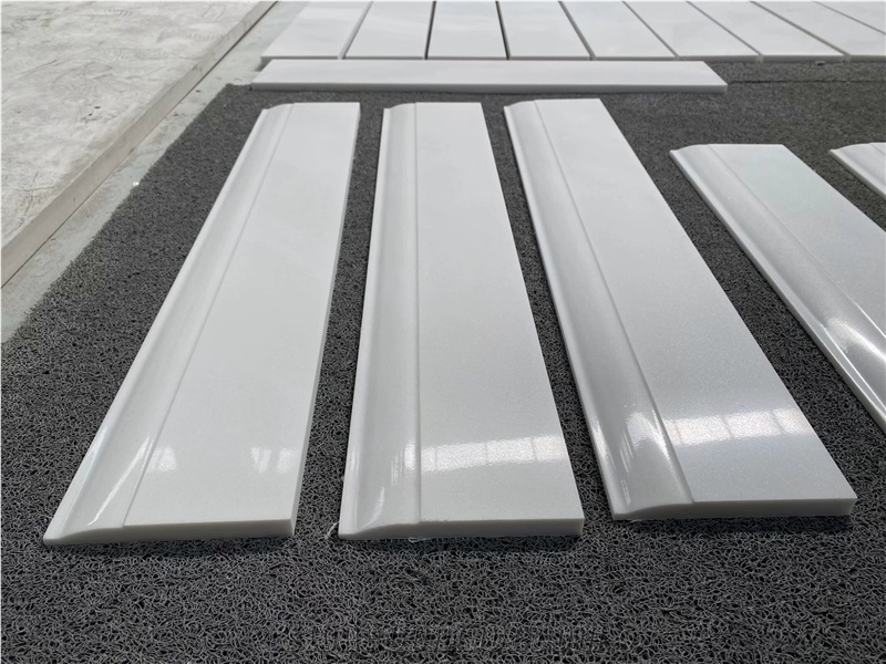 Thassos White Marble 4X12 Honed Baseboard