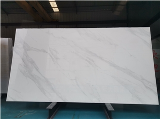 Calacatta White Sintered Stone Dining Table For Restaurant