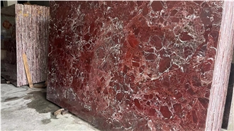 Turkish Rosso Levanto Marble Slabs For Resorts