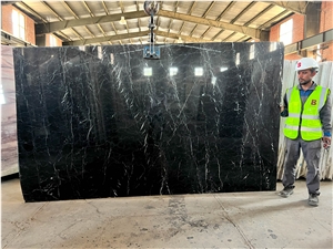 Iran Black Marble Slabs MONTE BLACK- Najafabad Black Marble
