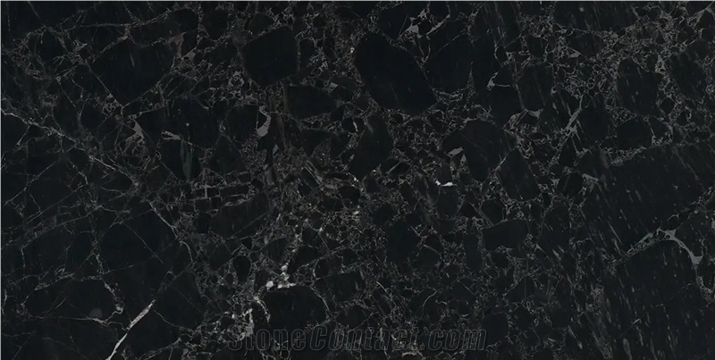 Iran Black & Silver Marble Slabs - SILVER IMPERIAL Marshal Marble