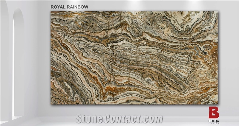 Iran Brown Traonyx Slabs - ROYAL RAINBOW