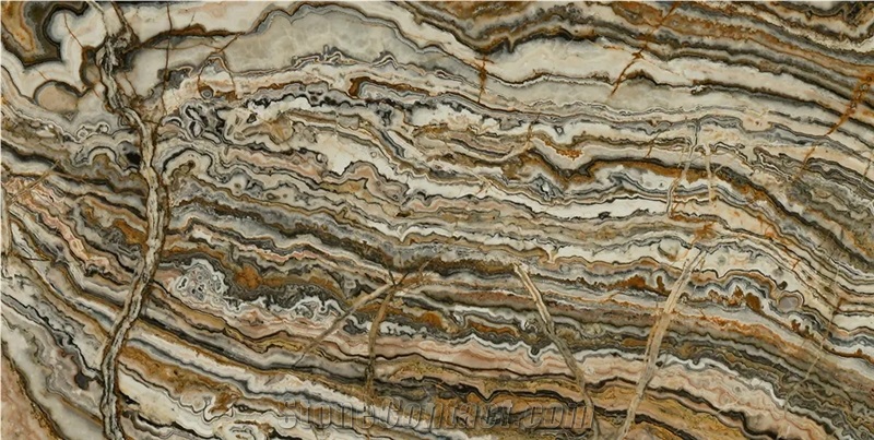 Iran Brown Traonyx Slabs - ROYAL RAINBOW
