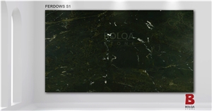 Iran Green Granite Slabs -  FERDOWS Granite, Sabz Jangali Granite