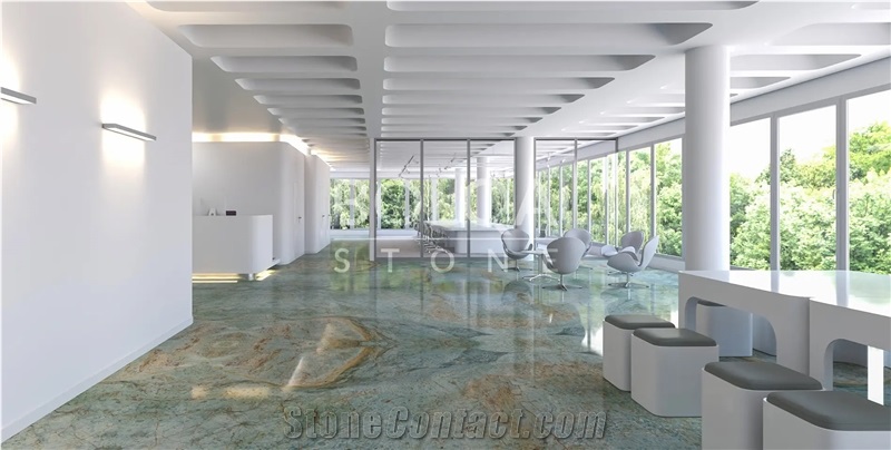Iran Green Granite Slabs - MIRACLE S1 Firoozeh Granite