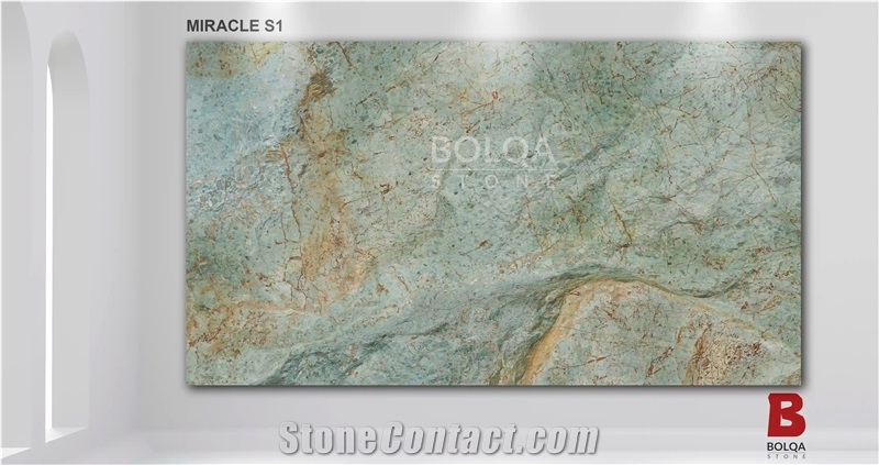 Iran Green Granite Slabs - MIRACLE S1 Firoozeh Granite