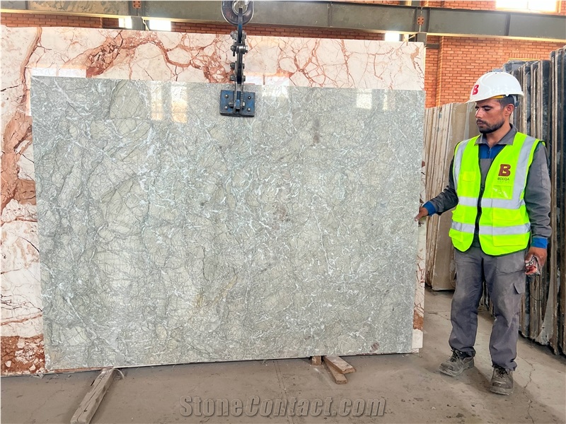 Iran Green Marble Slabs- FREE FALL