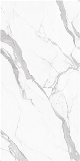 Bianco Carrara White Glossy Sintered Stone Slabs
