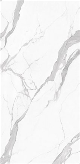 Bianco Carrara White Glossy Sintered Stone Slabs