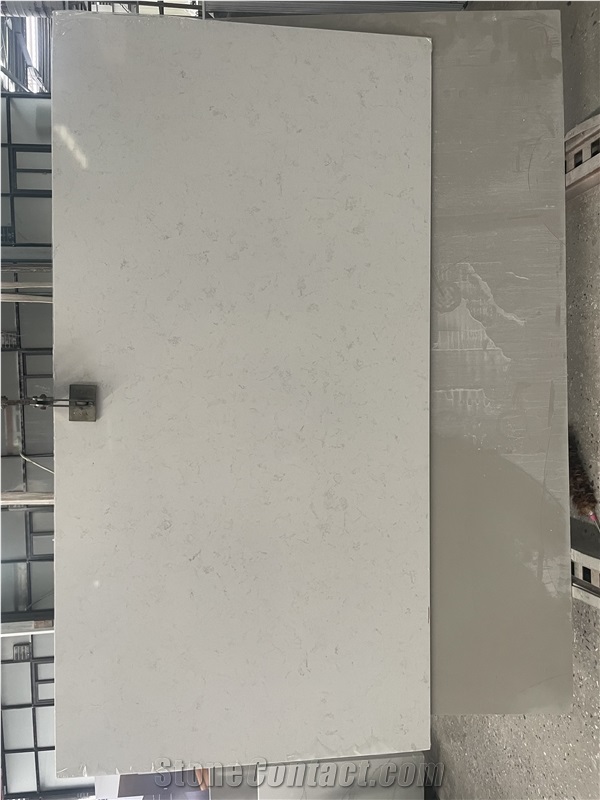 Artificial Calacatta White Quartz Stone Slab Tiles In China