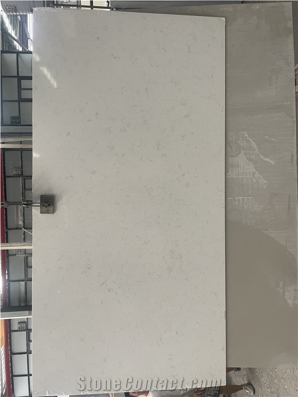 Artificial Calacatta White Quartz Stone Slab Tiles In China