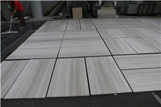 Custom China  White Wooden Marble Tiles