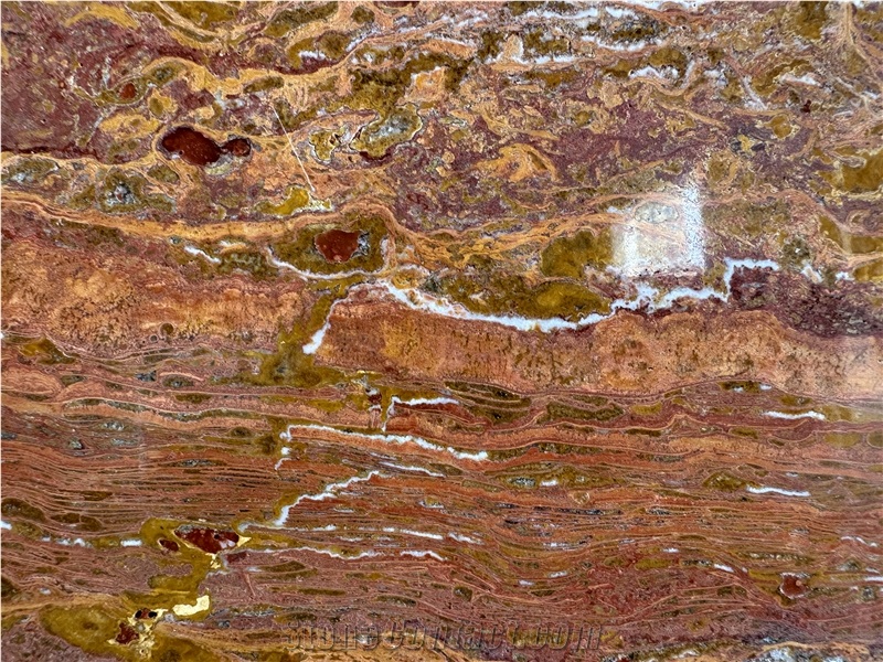 Red Travertine Slabs For Home Decoration