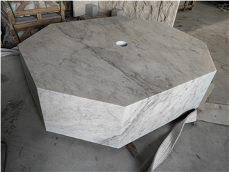 White Mabrle Cross Monument Bianco Carrara