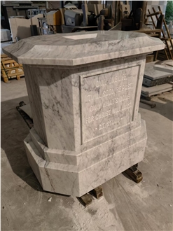 White Mabrle Cross Monument Bianco Carrara