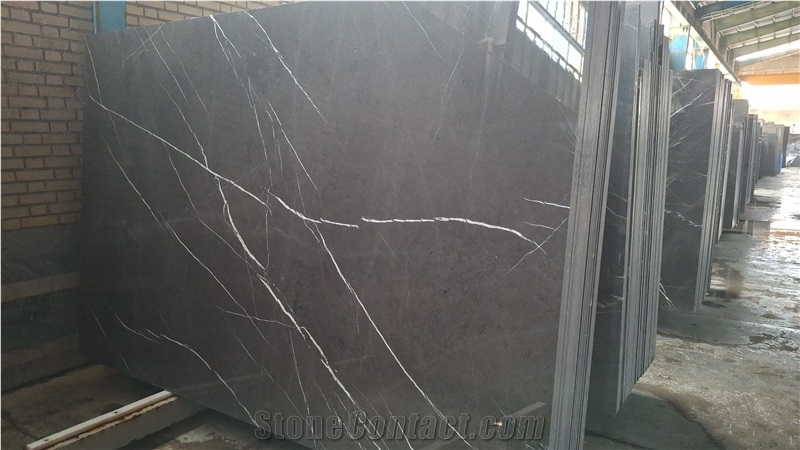 Pietra Grey Marble Slab Tiles