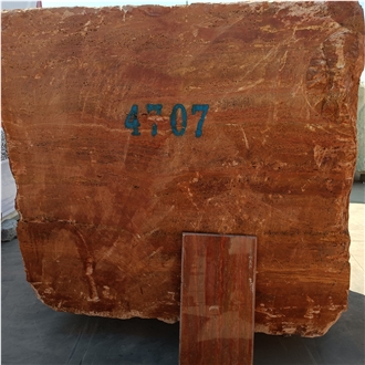 Red Travetine Slabs