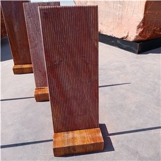 Red Travetine Slabs